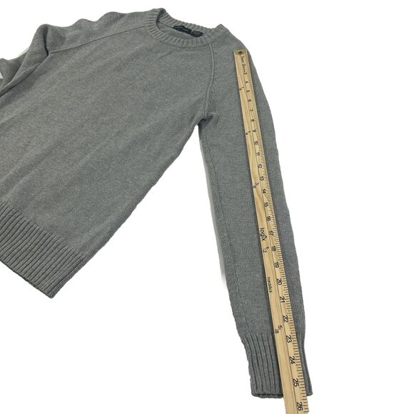 Jeanne Pierre Gray Crewneck Sweater Raglan Sleeve Rib Knit Trim Womens S - Picture 8 of 8